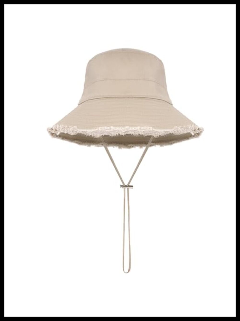 Wide Brim Bucket Hat for Women Men, Adjustable Drawstring Cotton Floppy Sun